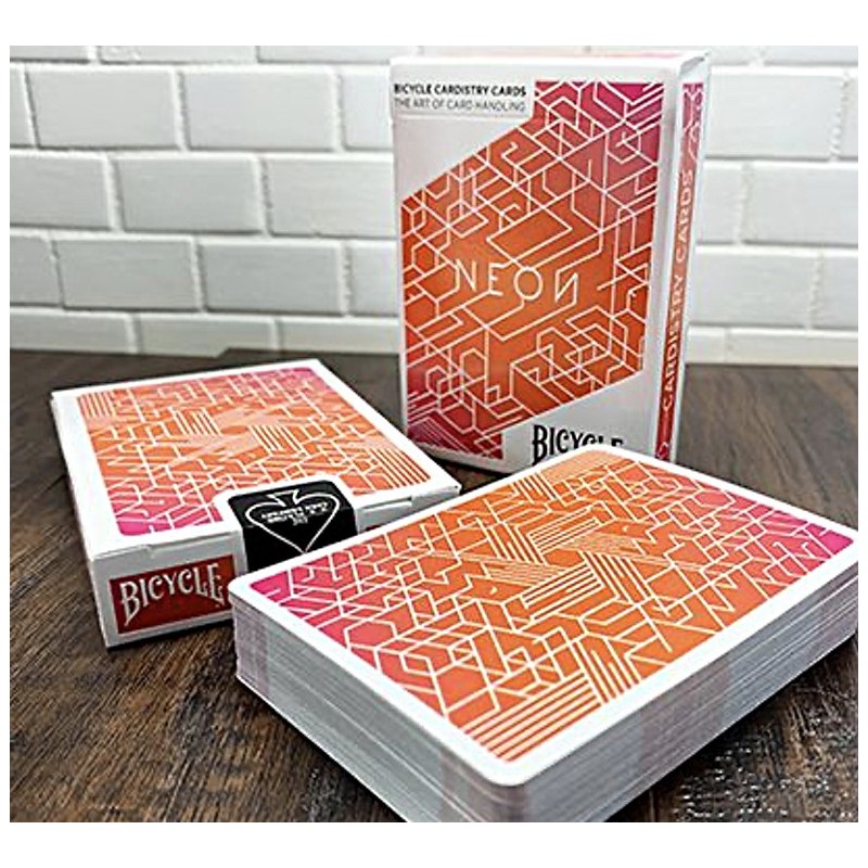 CARTES BICYCLE ORANGE BUMP NEON