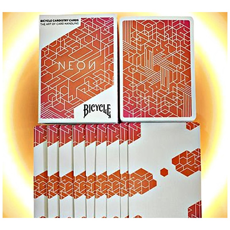 CARTES BICYCLE ORANGE BUMP NEON