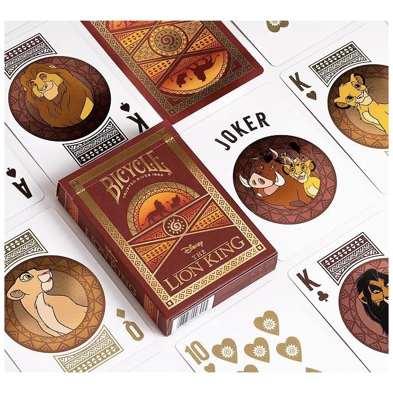 Jeu de Cartes Officiel Disney Bicycle LE ROI LION (The Lion King)